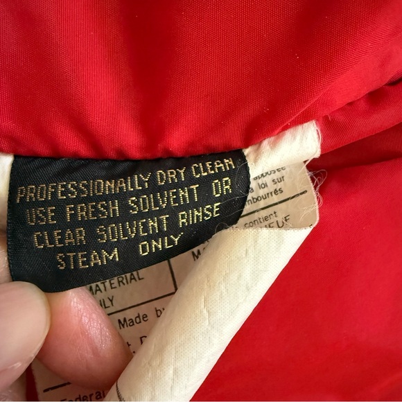 Vintage 90s Eddie Bauer Goose Down Red Snow Insulated Heavy Hooded Jacket Medium - Picture 6 of 15